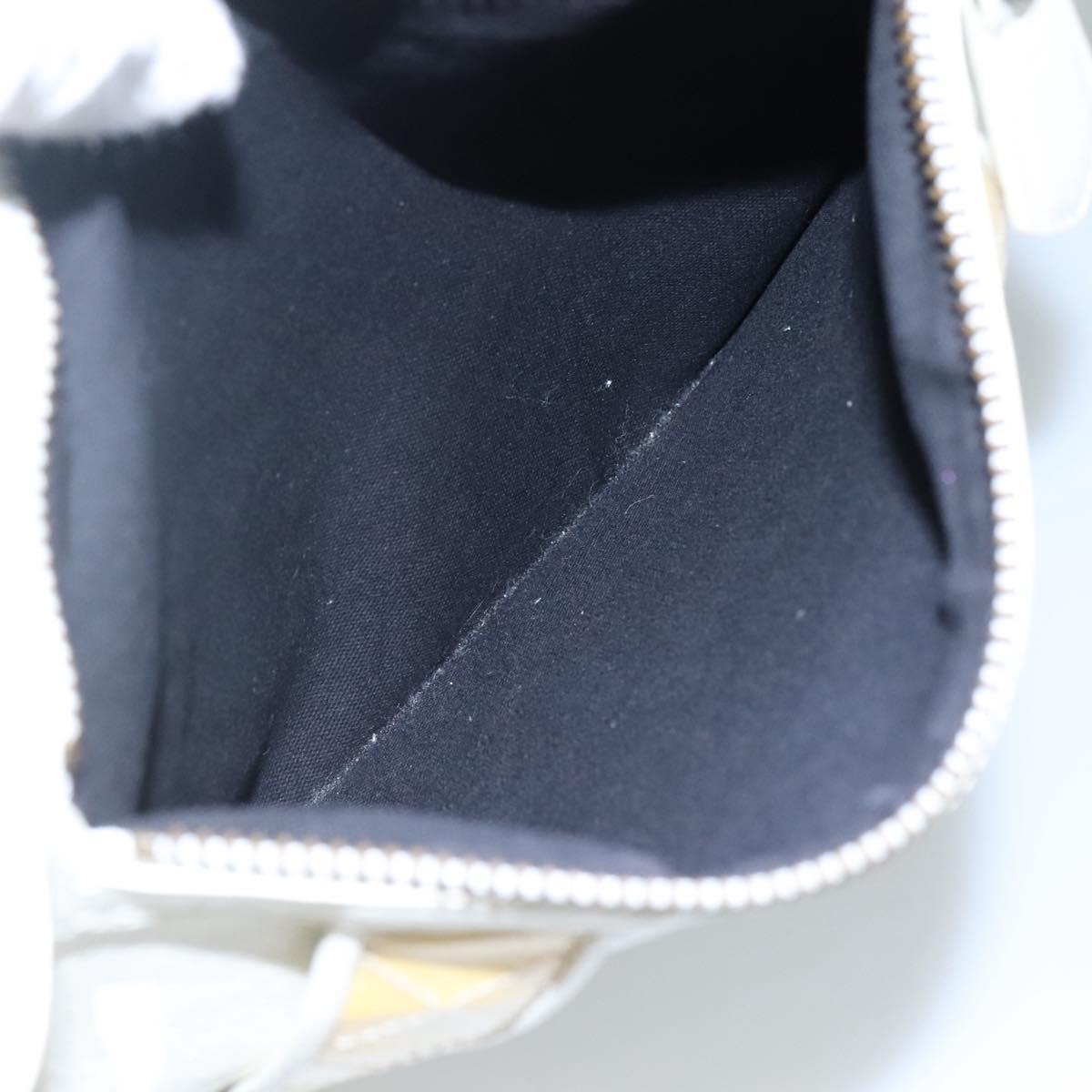 BURBERRY Shoulder Bag Leather White Auth ti2656