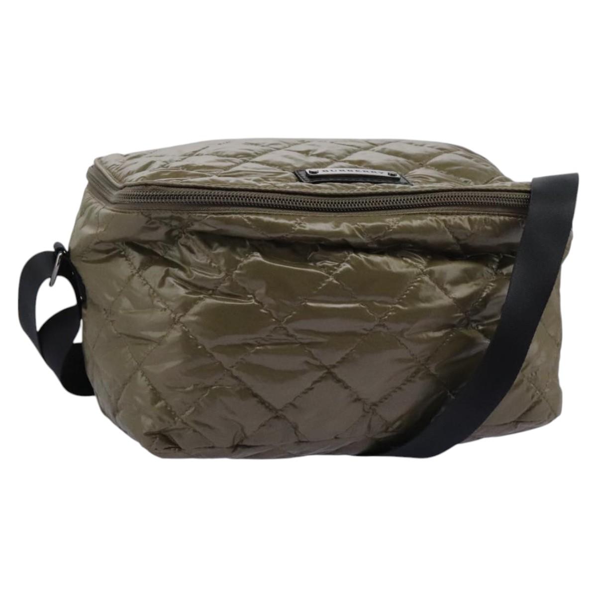 BURBERRY Shoulder Bag Nylon Khaki Auth ti2658