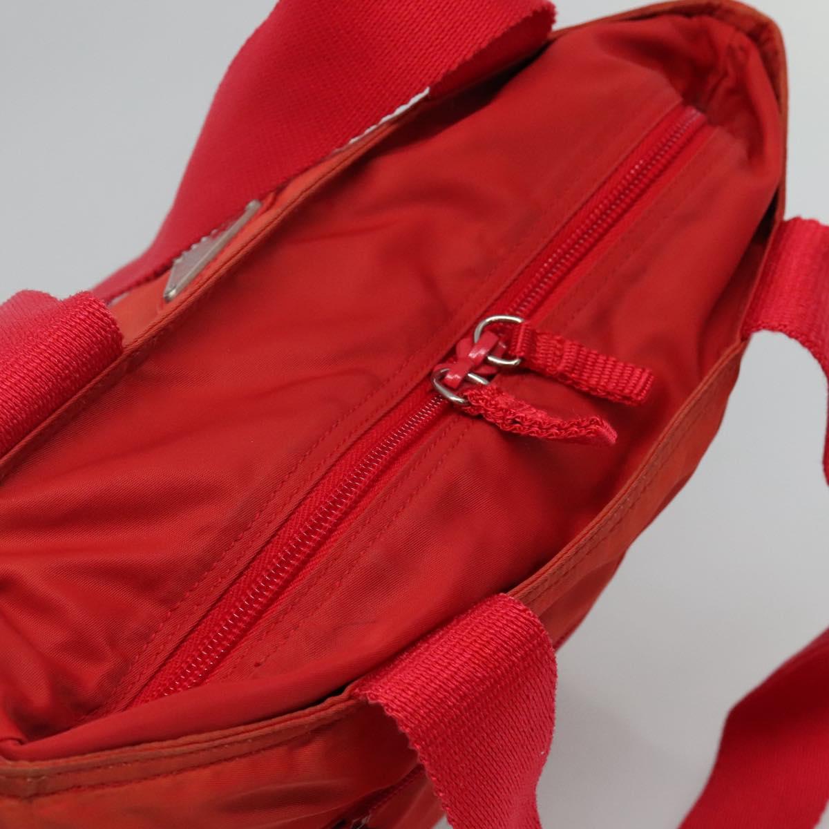 PRADA Tote Bag Nylon Red Auth ti2670