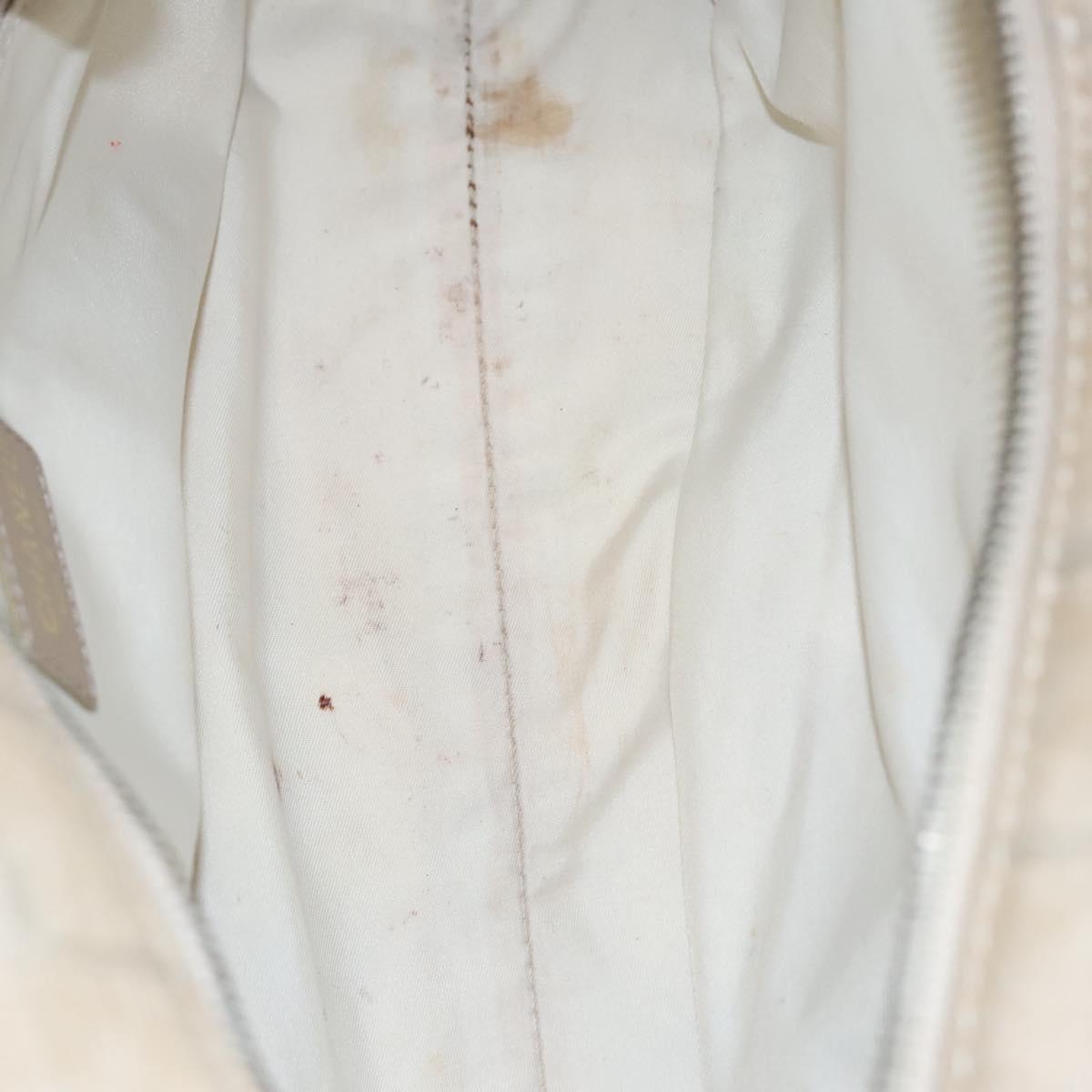 CHANEL New Travel line Hand Bag Nylon Beige CC Auth ti2693