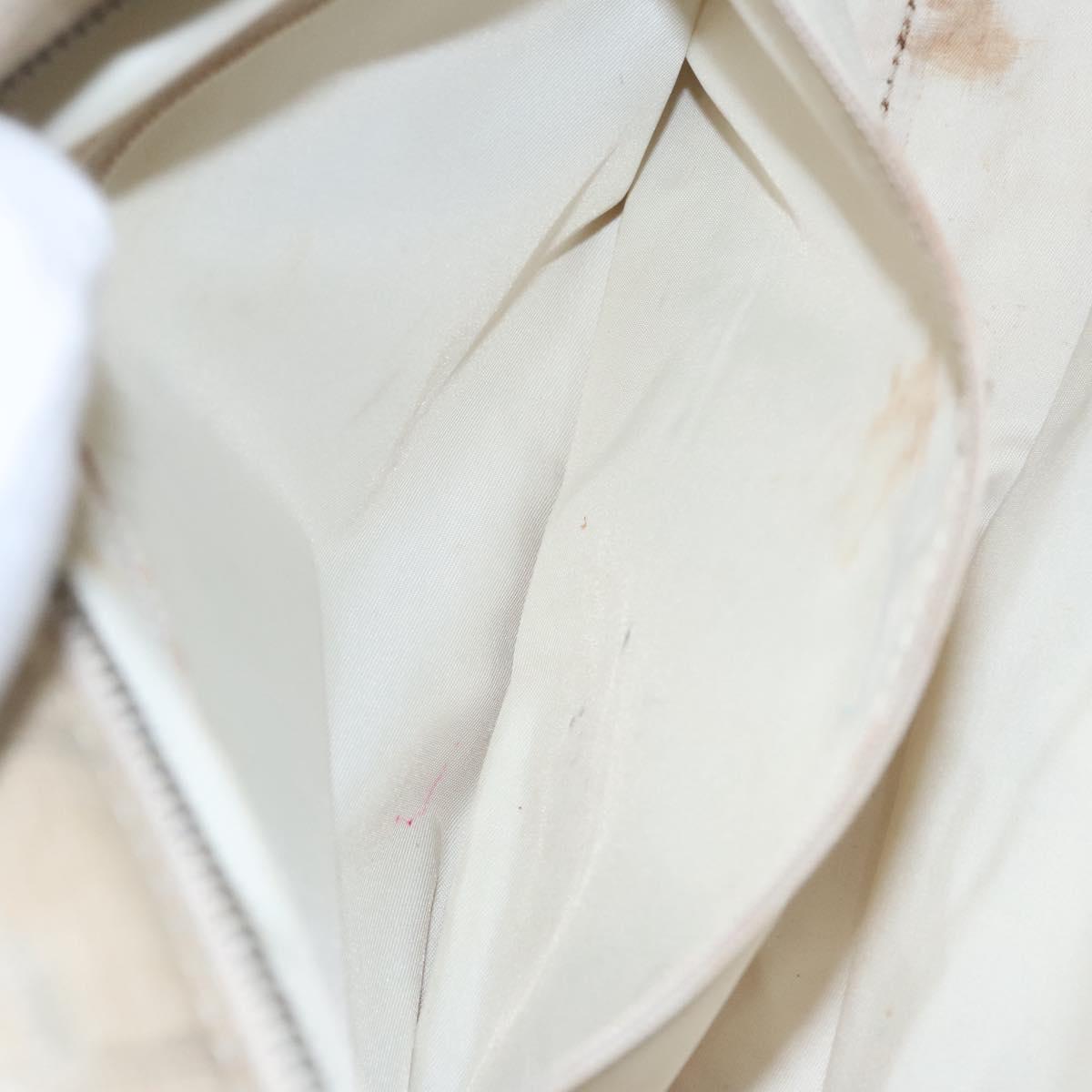 CHANEL New Travel line Hand Bag Nylon Beige CC Auth ti2693