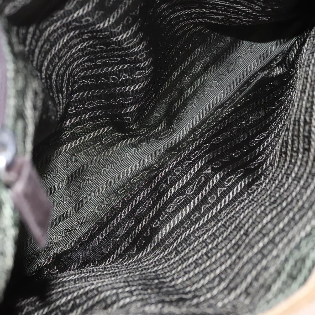 PRADA Tote Bag Nylon Beige Auth ti2720