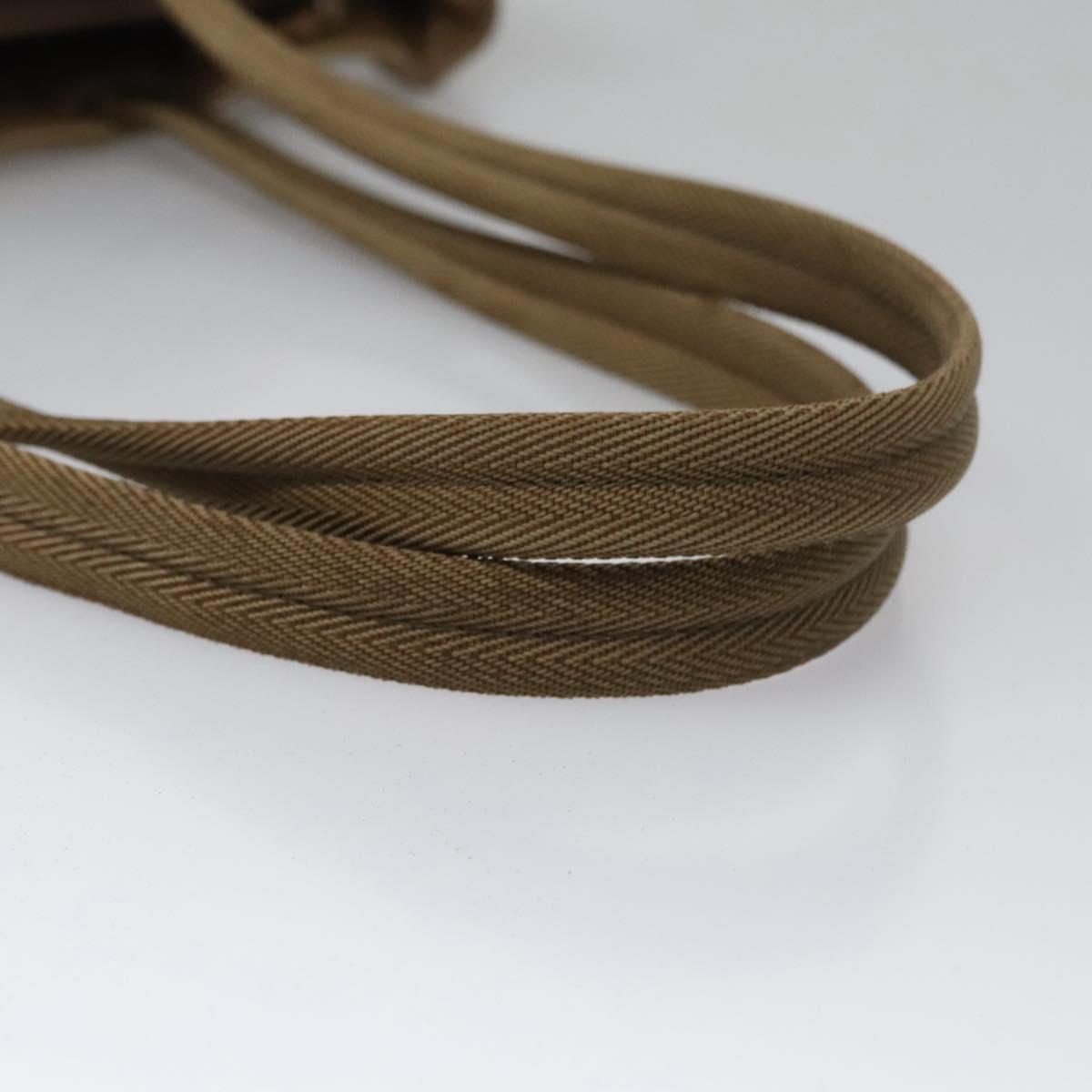 PRADA Tote Bag Nylon Beige Auth ti2720