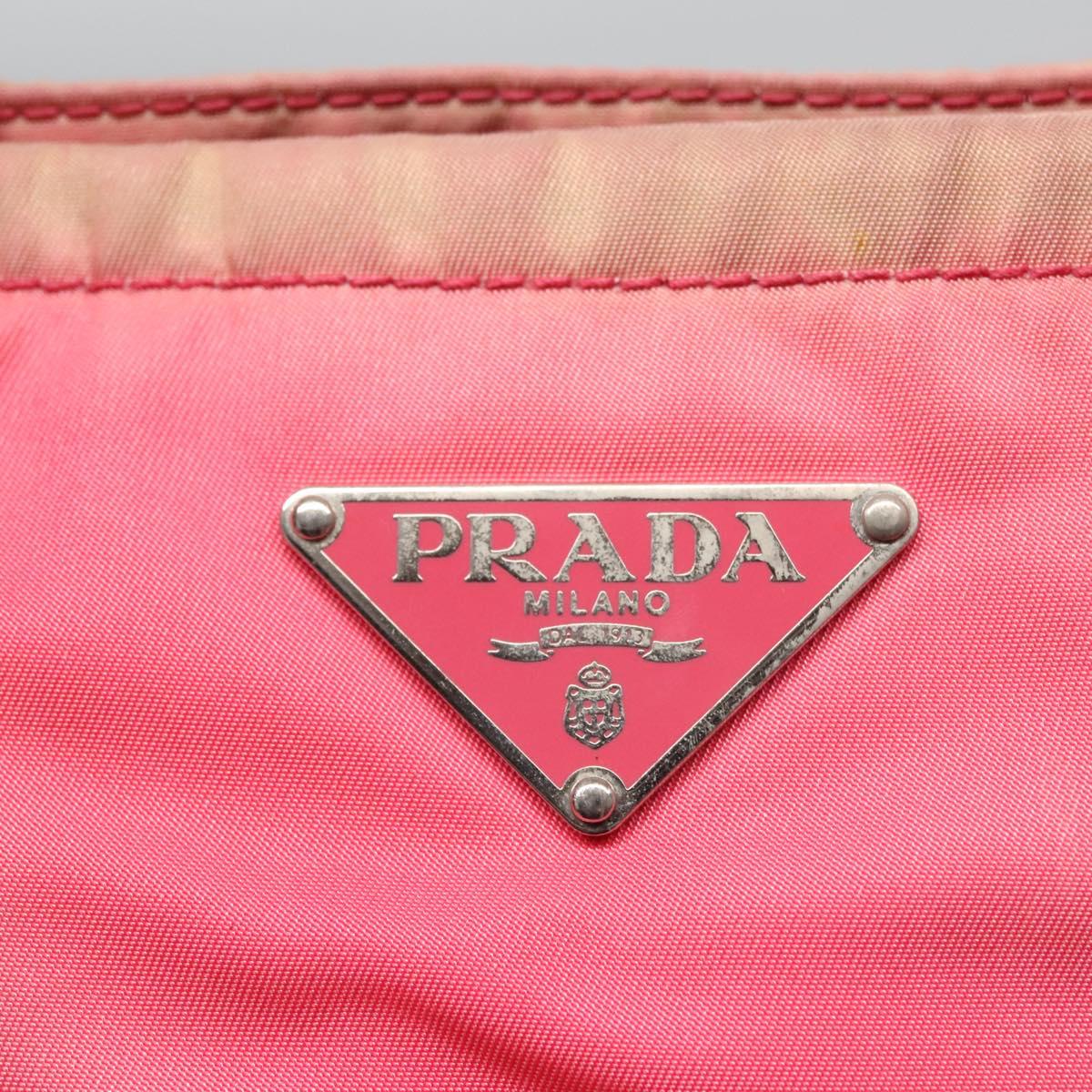 PRADA Tote Bag Nylon Pink Auth ti2721