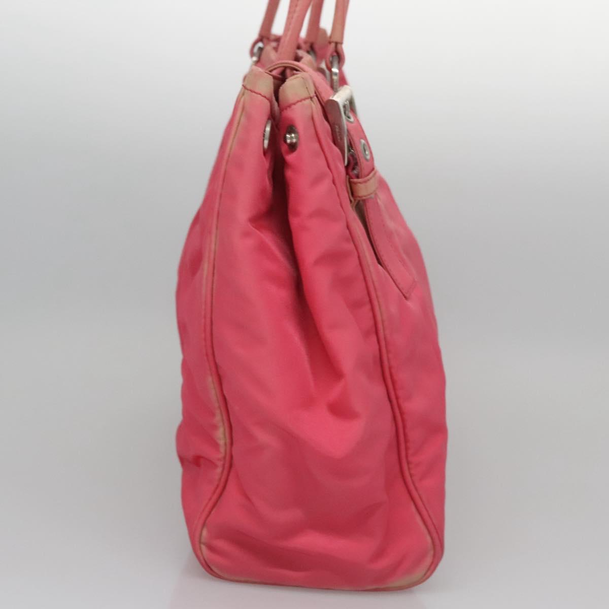 PRADA Tote Bag Nylon Pink Auth ti2721