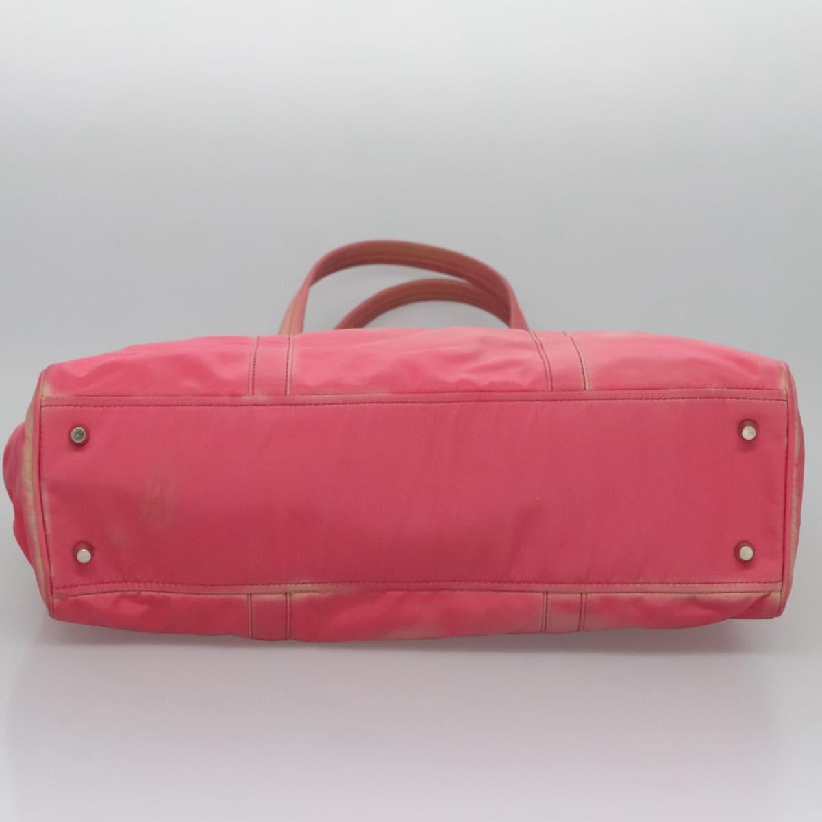 PRADA Tote Bag Nylon Pink Auth ti2721