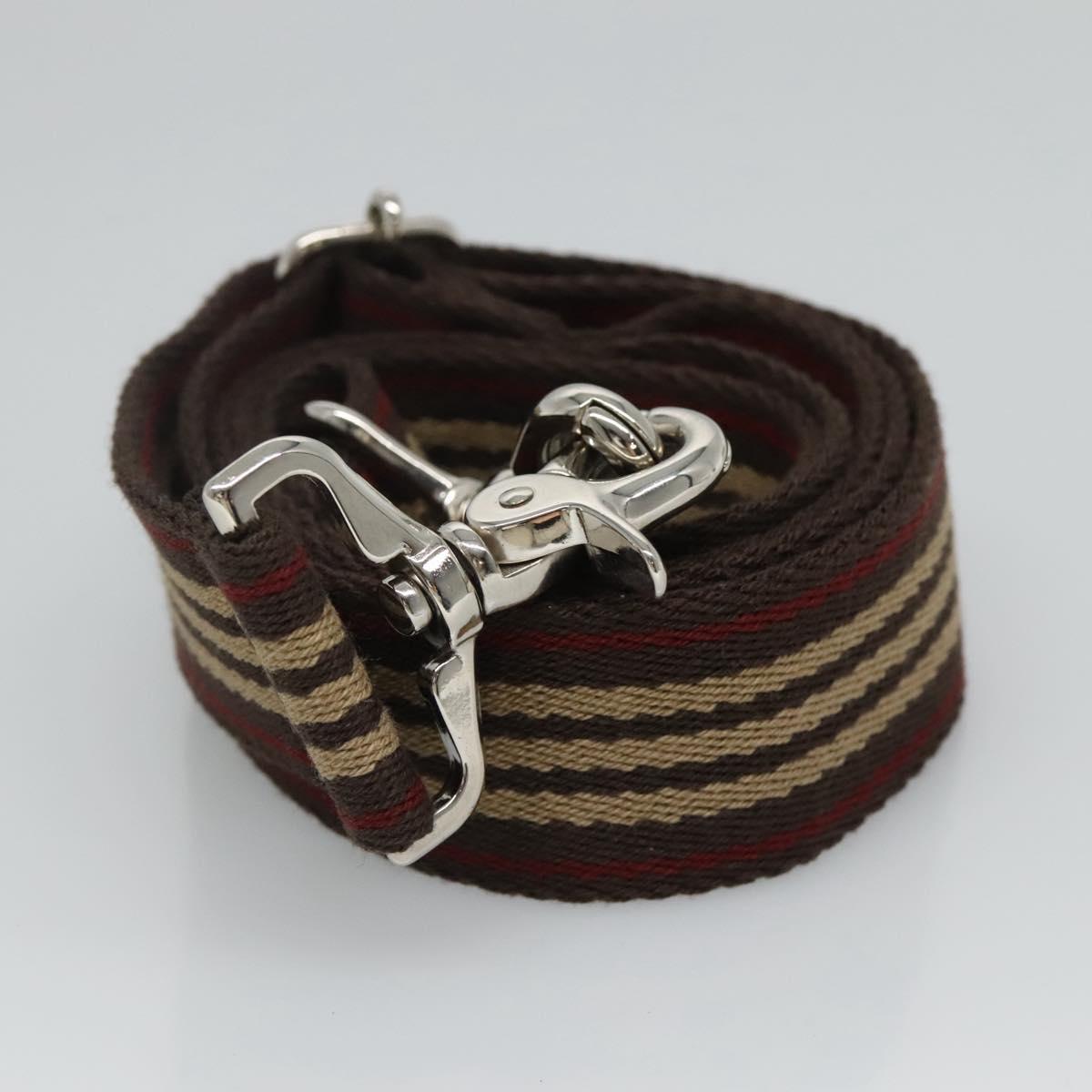 BURBERRY Nova Check Blue Label Shoulder Bag Canvas Beige Brown Auth ti2723