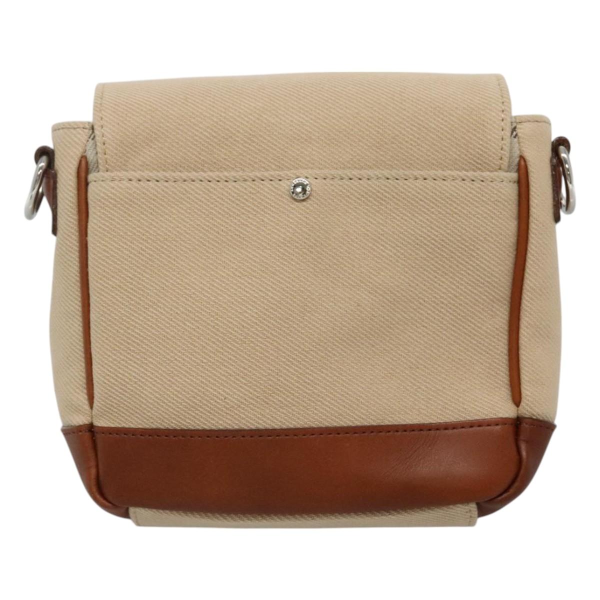 BURBERRY Nova Check Blue Label Shoulder Bag Canvas Beige Brown Auth ti2723