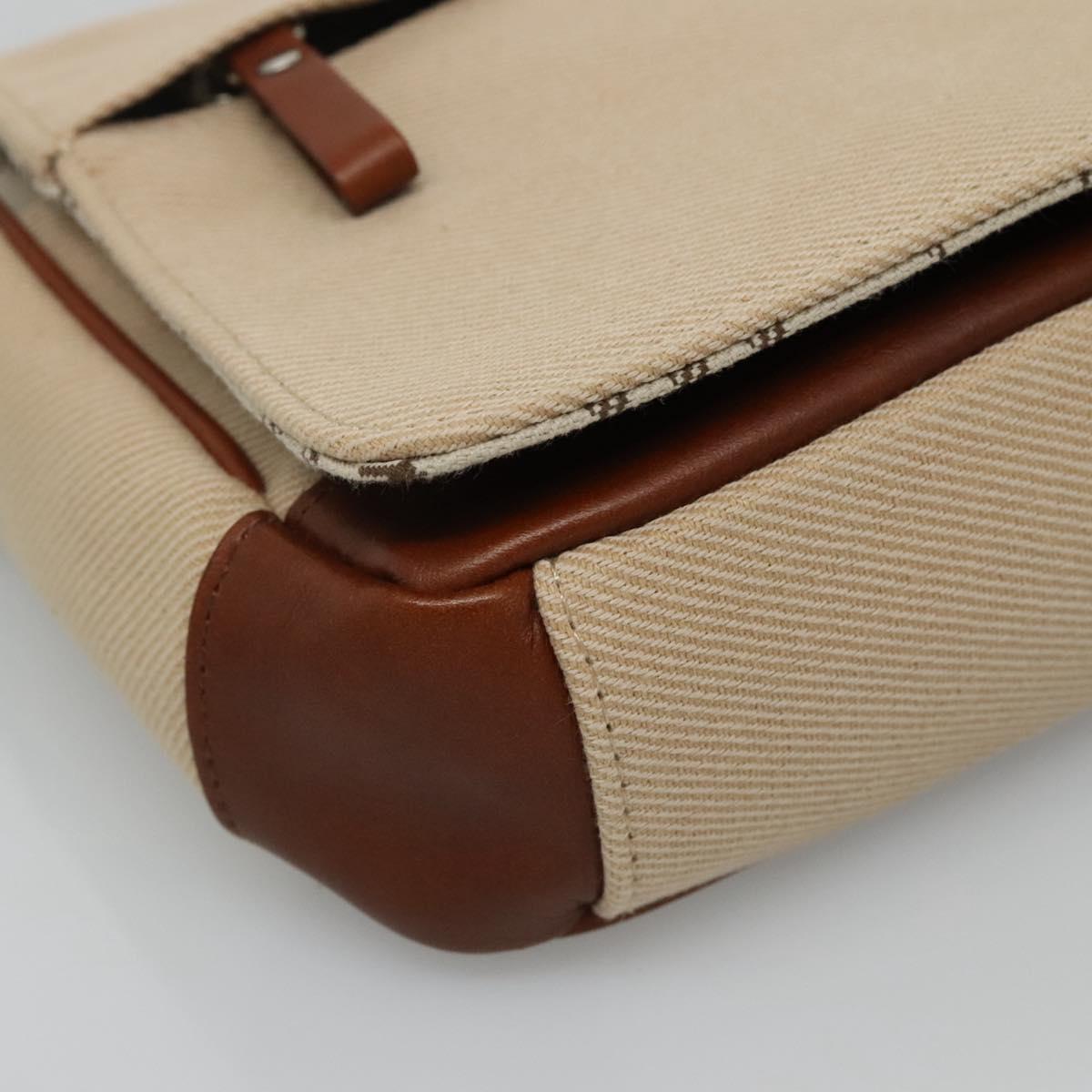 BURBERRY Nova Check Blue Label Shoulder Bag Canvas Beige Brown Auth ti2723