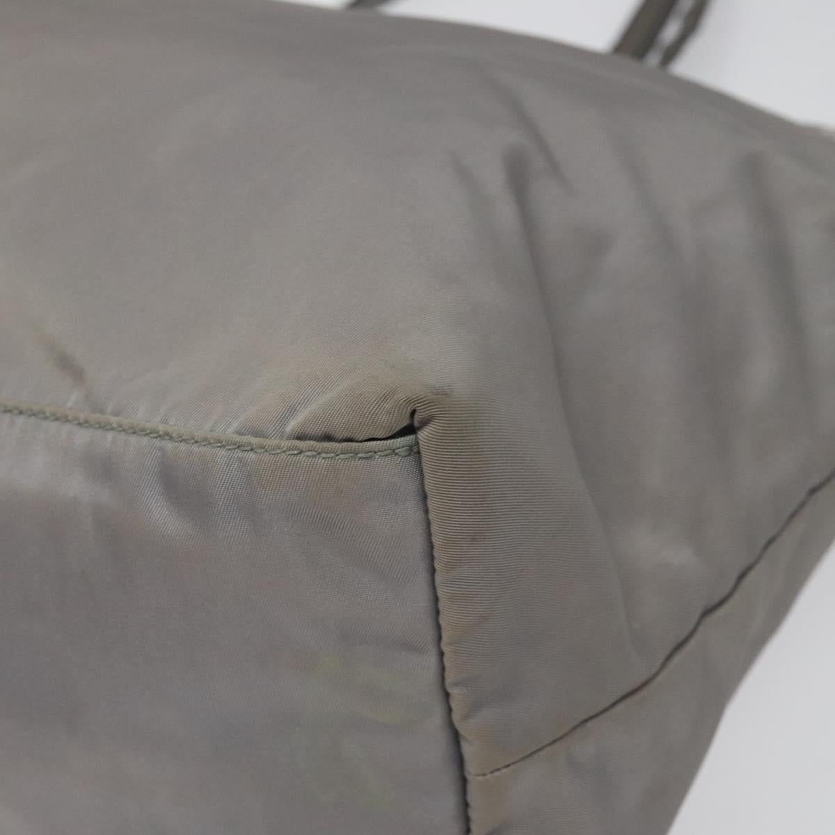 PRADA Tote Bag Nylon Gray Auth ti2725