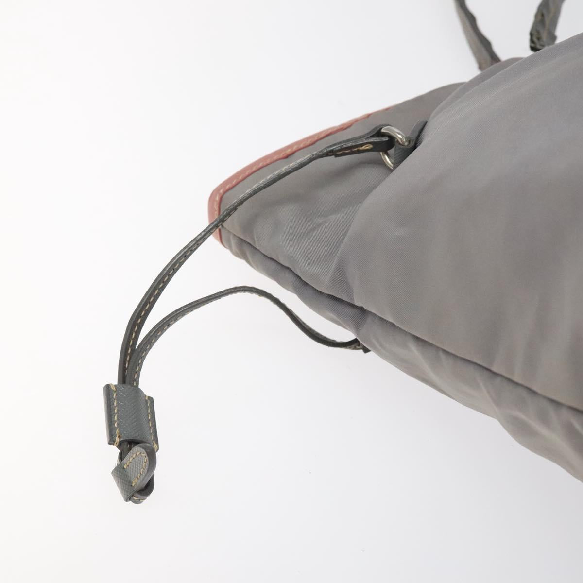PRADA Tote Bag Nylon Gray Auth ti2725