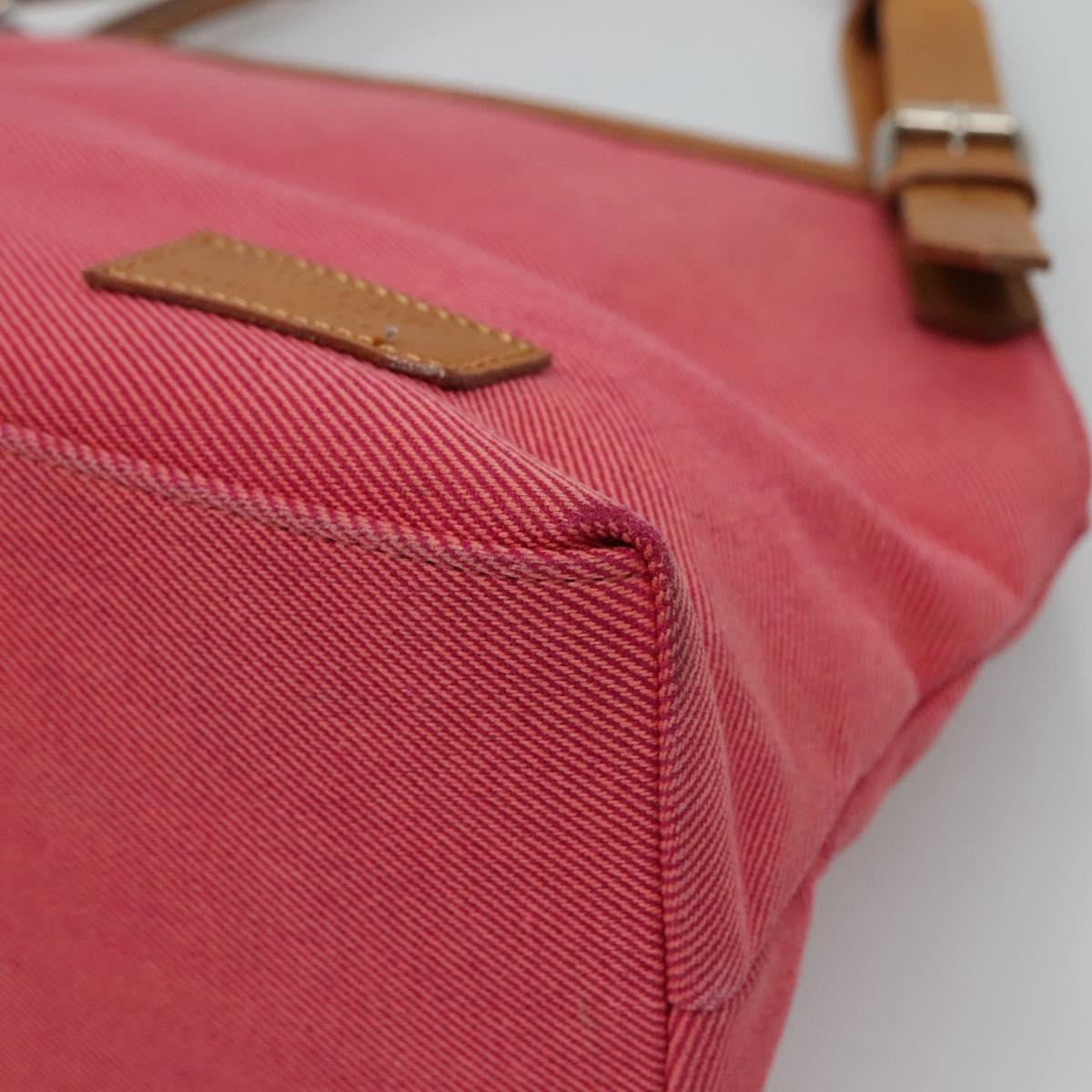 BURBERRY Blue Label Hand Bag Canvas Pink Auth ti2728