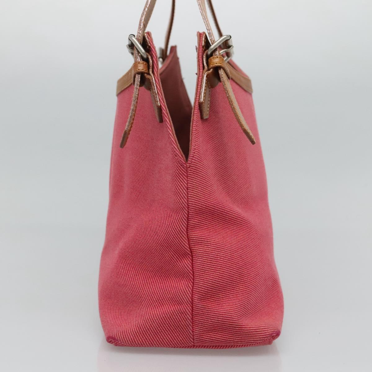 BURBERRY Blue Label Hand Bag Canvas Pink Auth ti2728