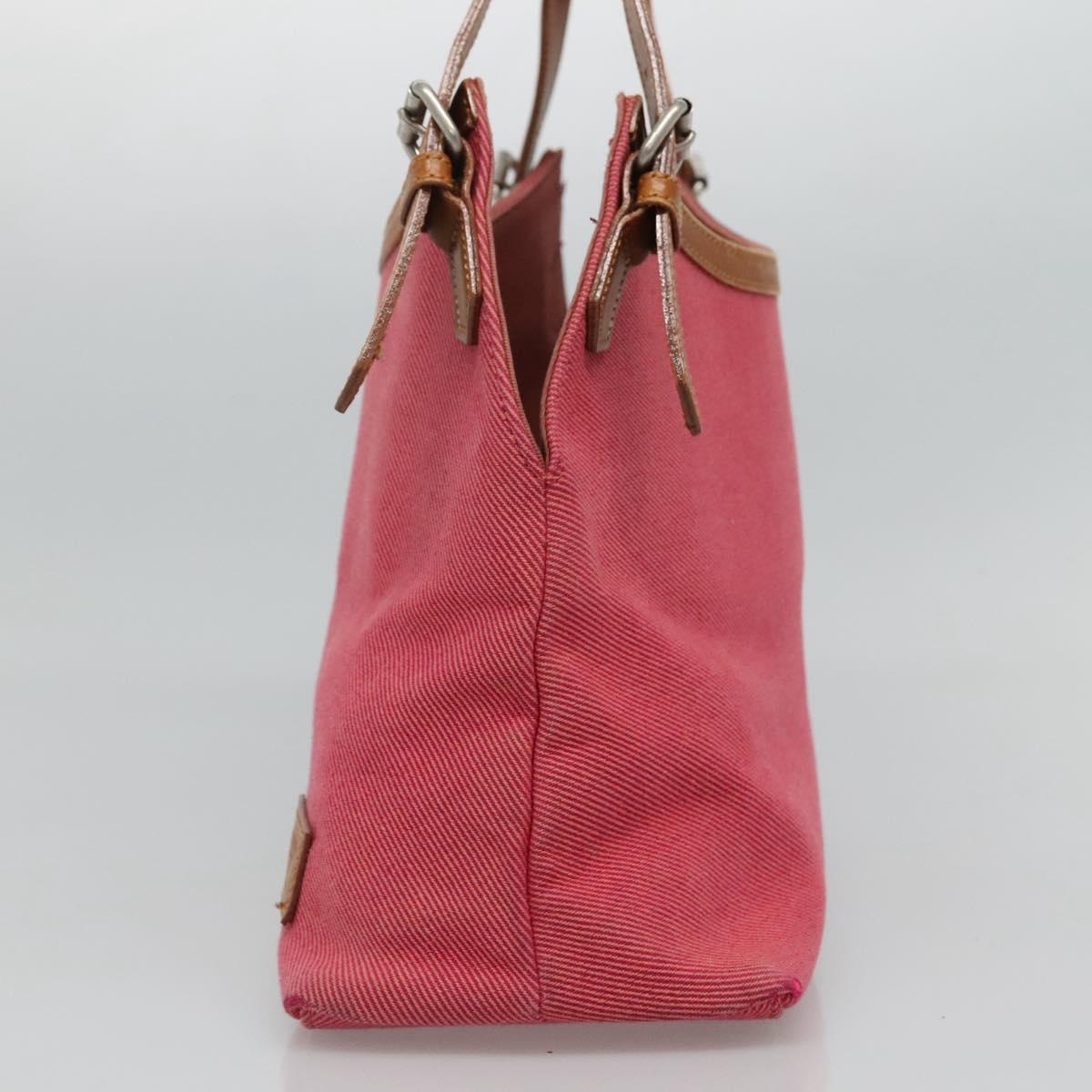 BURBERRY Blue Label Hand Bag Canvas Pink Auth ti2728
