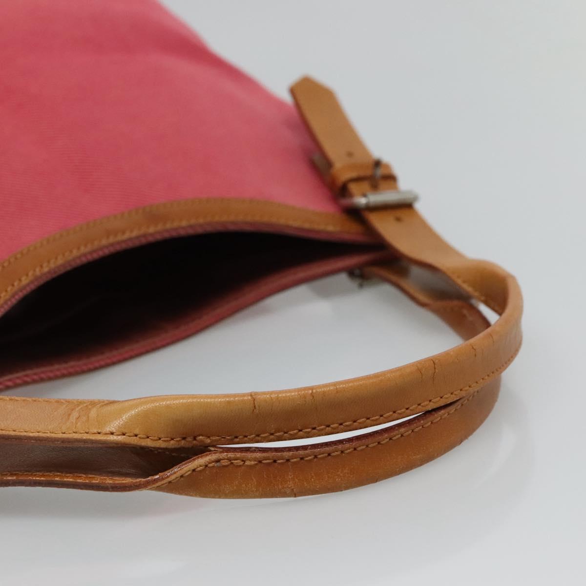 BURBERRY Blue Label Hand Bag Canvas Pink Auth ti2728