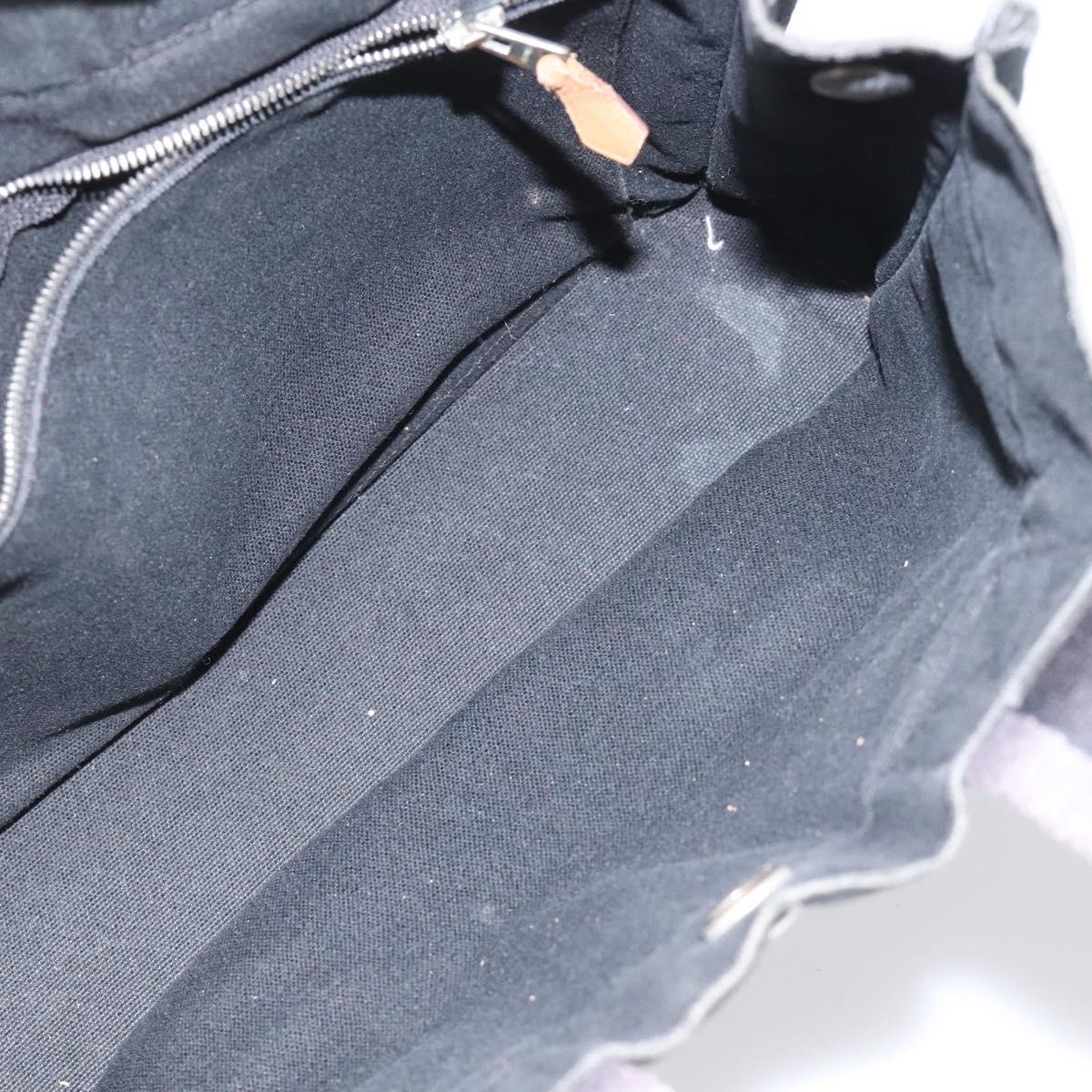 HERMES Fourre Tout PM Hand Bag Canvas Black Auth ti2733