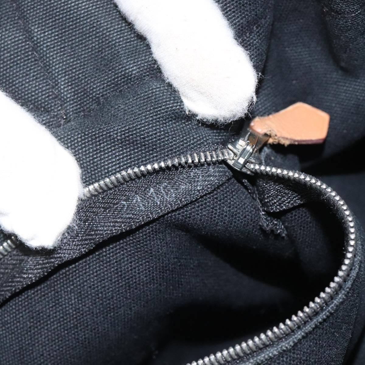 HERMES Fourre Tout PM Hand Bag Canvas Black Auth ti2733