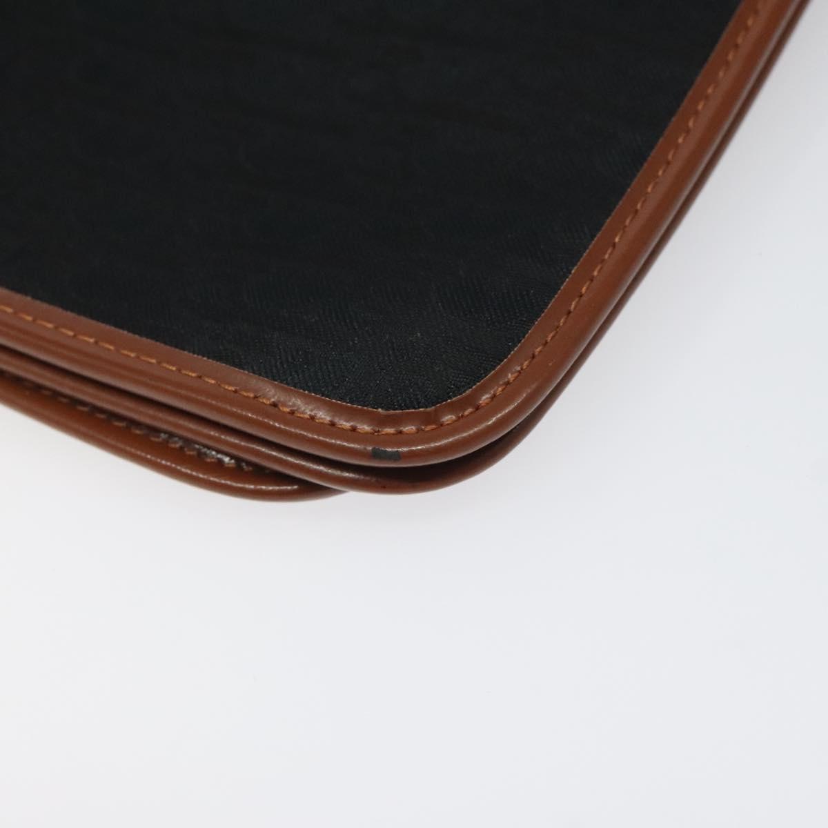 Christian Dior Trotter Canvas Shoulder Bag Black Auth ti2735