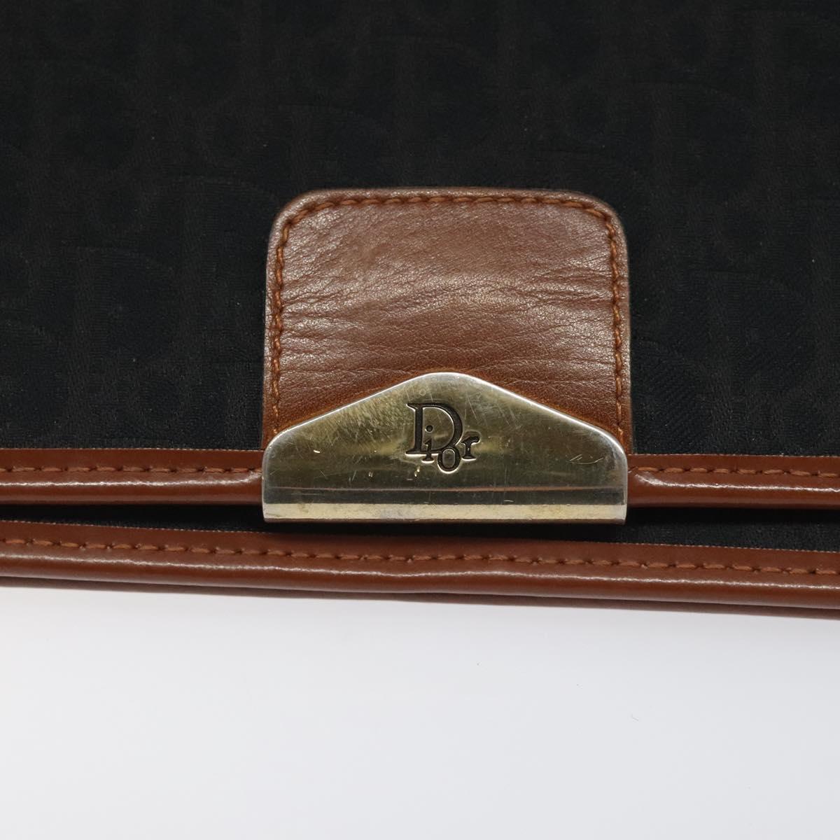 Christian Dior Trotter Canvas Shoulder Bag Black Auth ti2735