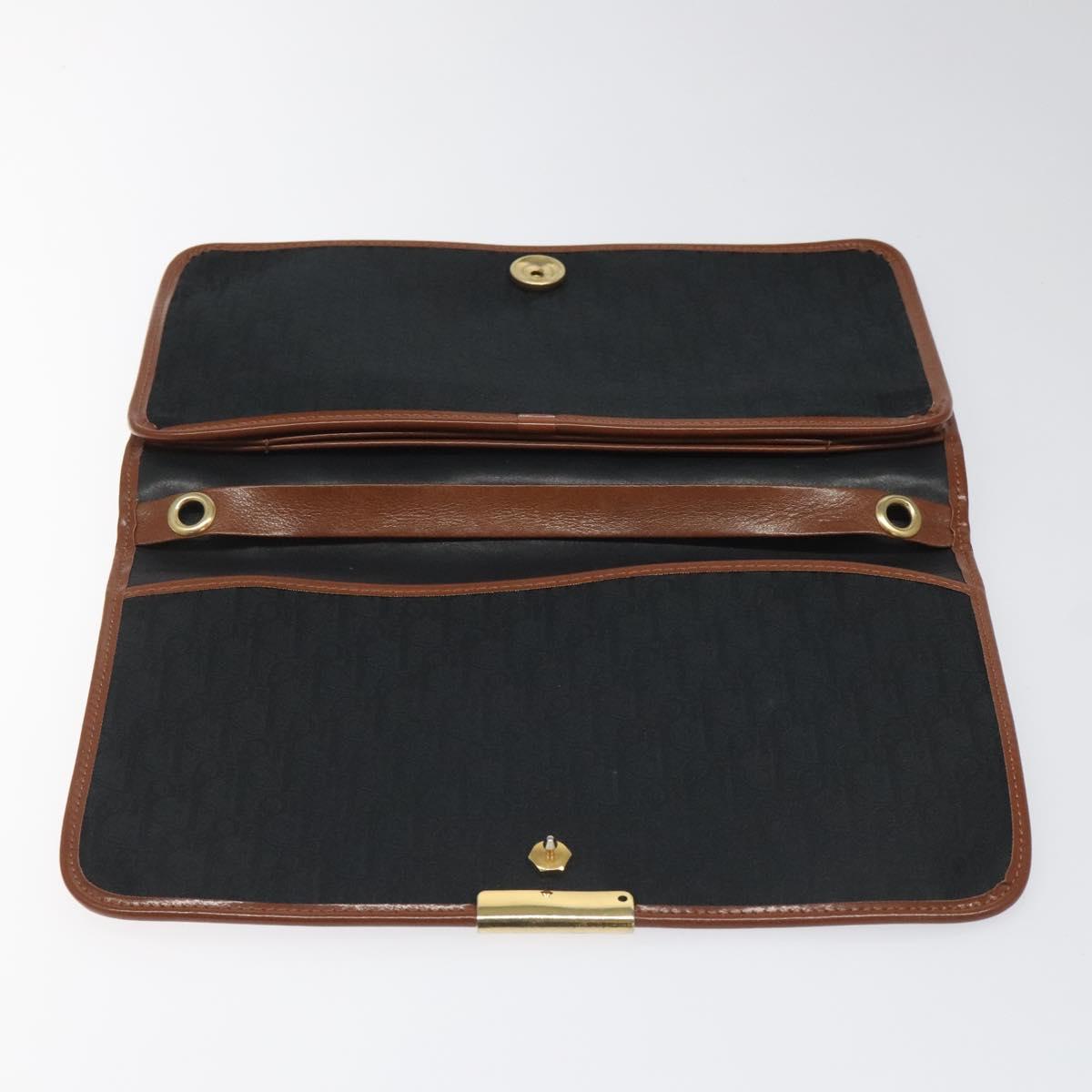 Christian Dior Trotter Canvas Shoulder Bag Black Auth ti2735