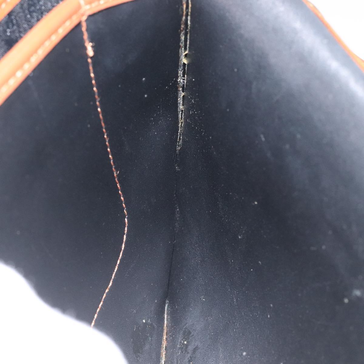 Christian Dior Trotter Canvas Shoulder Bag Black Auth ti2735