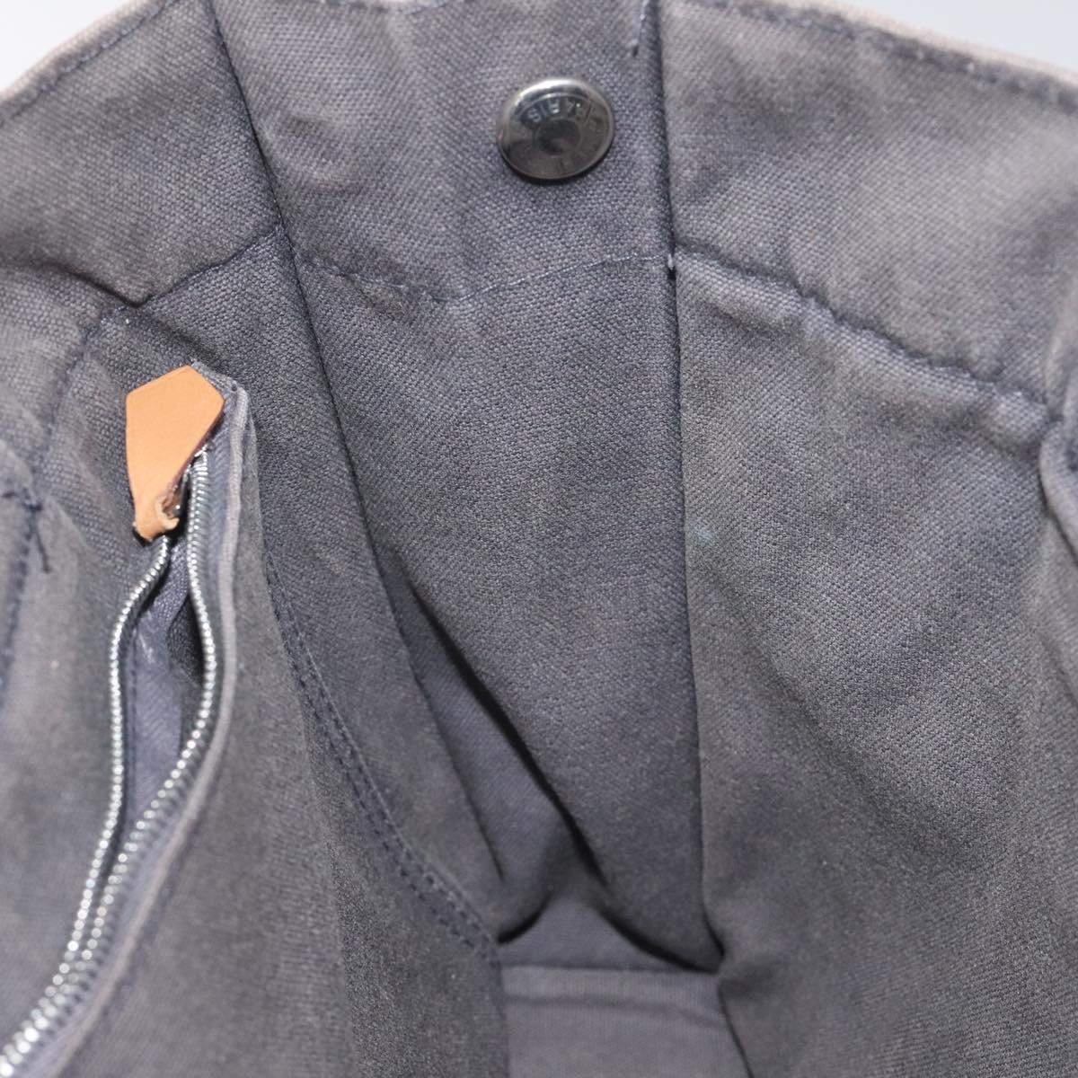 HERMES Fourre Tout PM Hand Bag Canvas Gray Auth ti2740