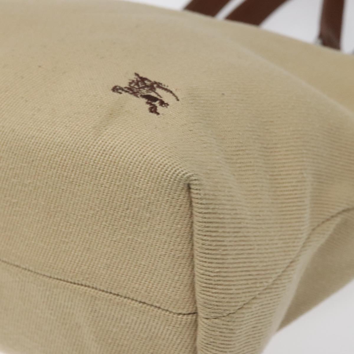 BURBERRY Nova Check Blue Label Tote Bag Canvas Beige Brown Auth ti2741