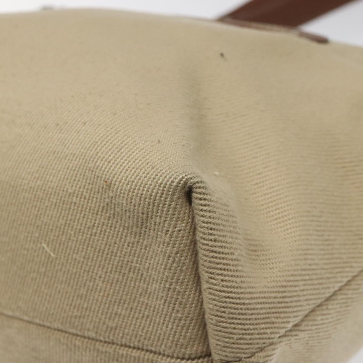 BURBERRY Nova Check Blue Label Tote Bag Canvas Beige Brown Auth ti2741