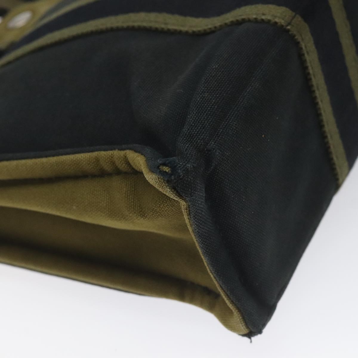 HERMES Fourre Tout PM Hand Bag Canvas Khaki Auth ti2747