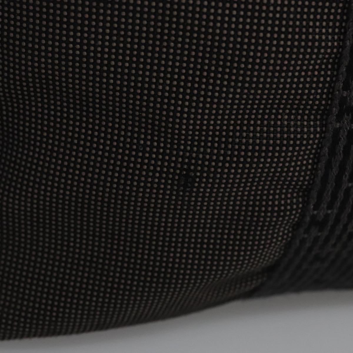 HERMES Her Line MM Hand Bag Canvas Gray Silver Auth ti2757