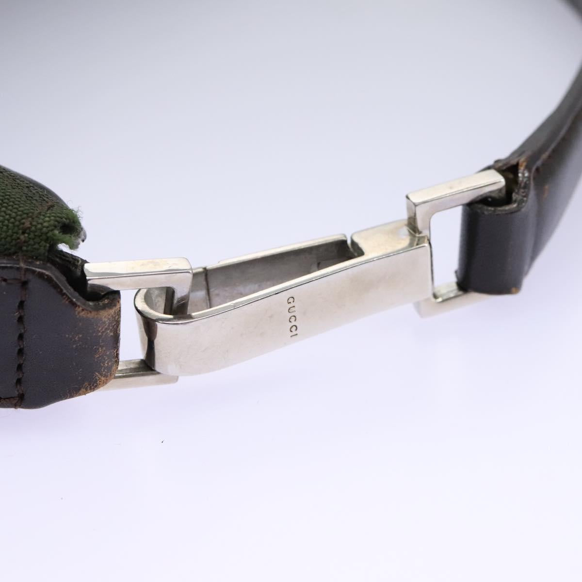 GUCCI Hand Bag Canvas Khaki 000 0602 Auth ti2770