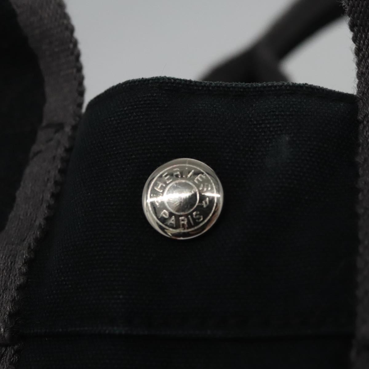 HERMES Fourre Tout PM Hand Bag Canvas Black Auth ti2780