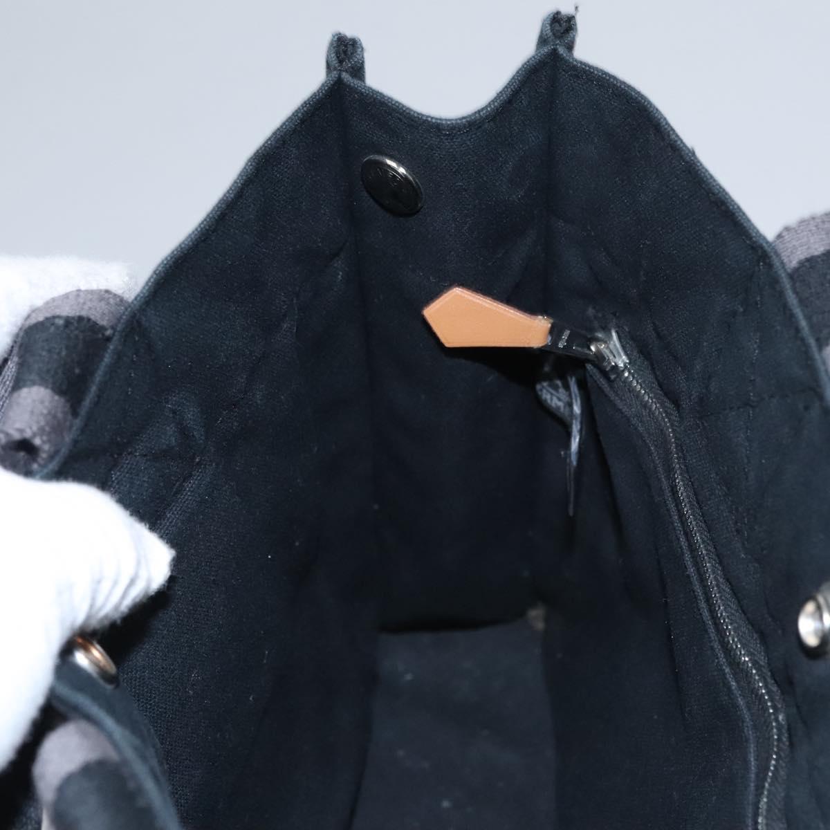 HERMES Fourre Tout PM Hand Bag Canvas Black Auth ti2780