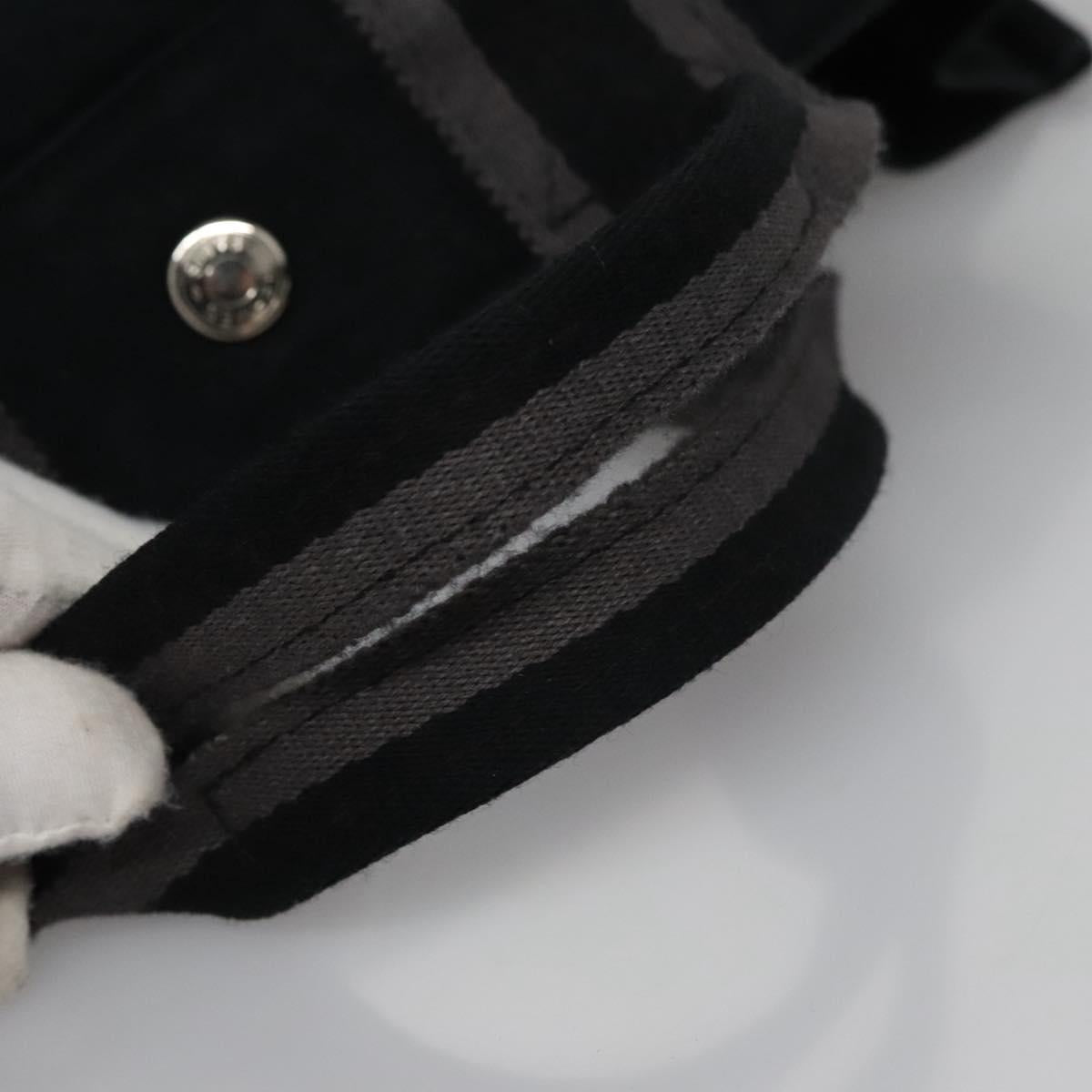 HERMES Fourre Tout PM Hand Bag Canvas Black Auth ti2780