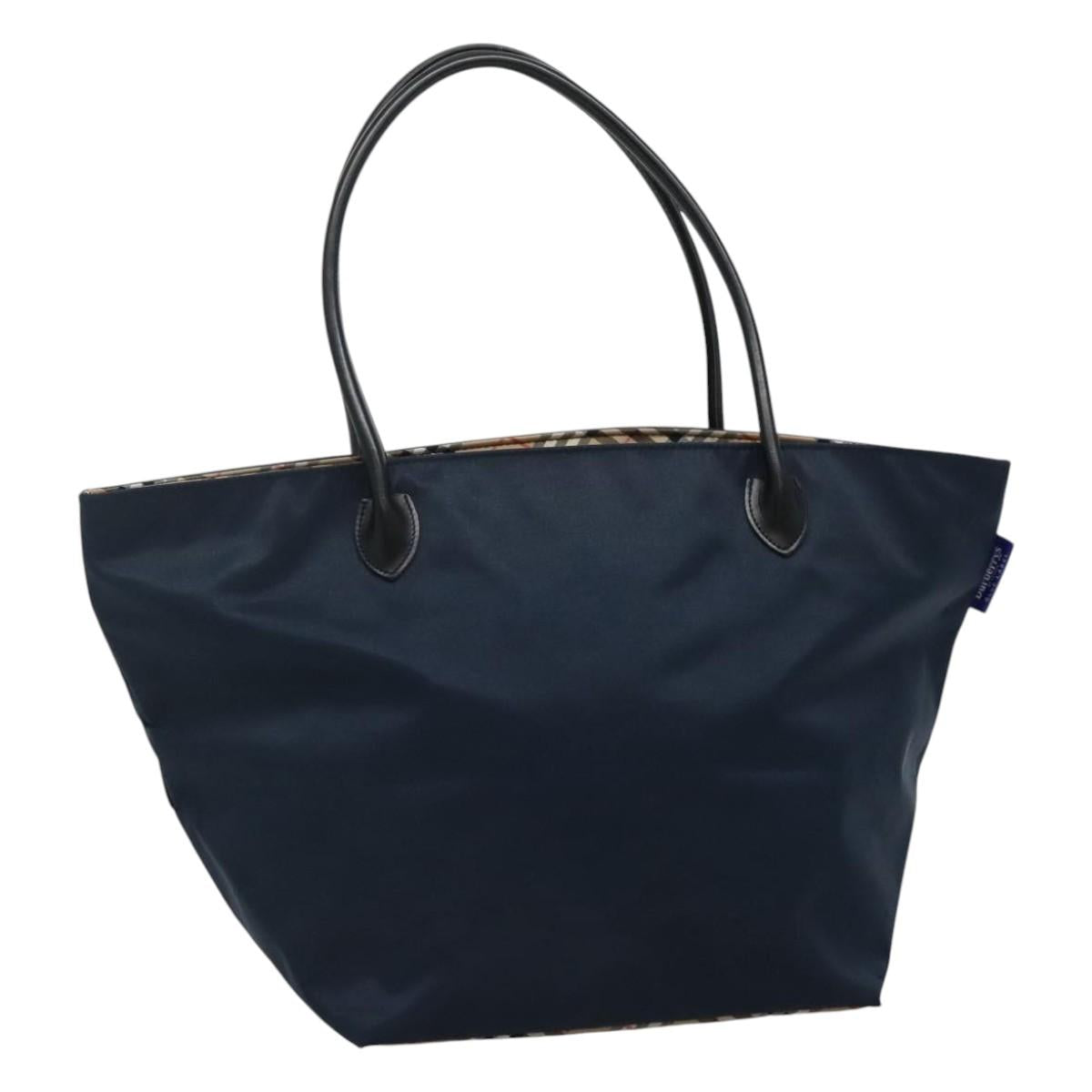 Burberrys Blue Label Tote Bag Nylon Navy Auth ti2781