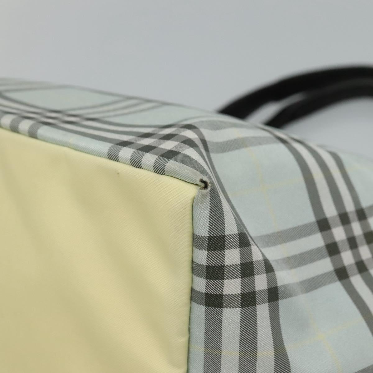 Burberrys Blue Label Nova Check Tote Bag Nylon Light Blue Auth ti2782