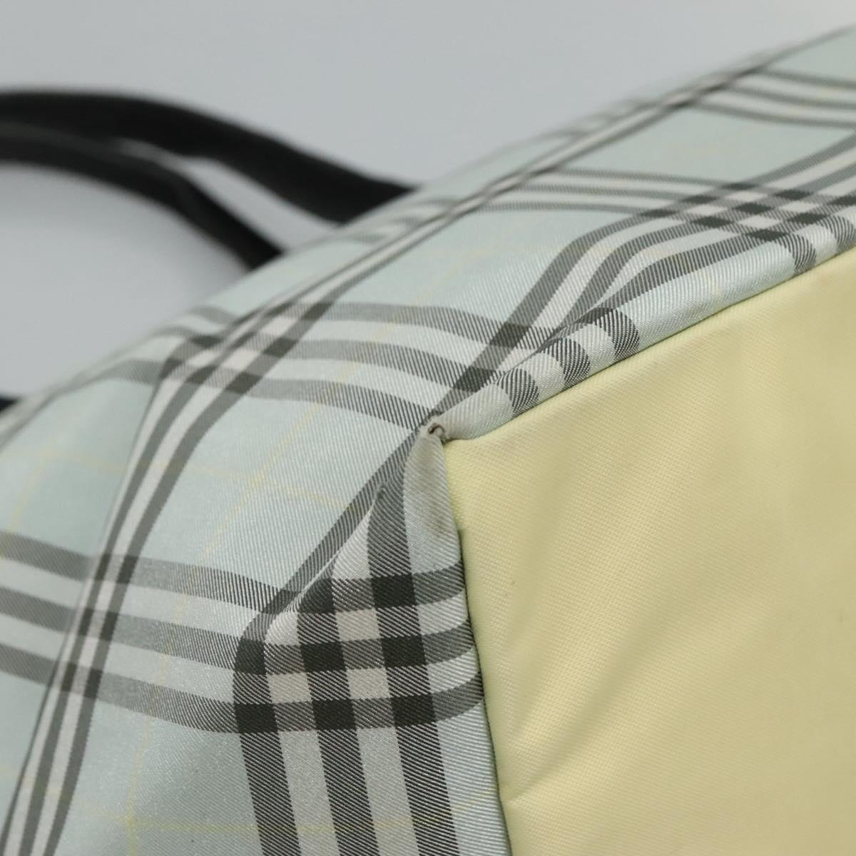 Burberrys Blue Label Nova Check Tote Bag Nylon Light Blue Auth ti2782