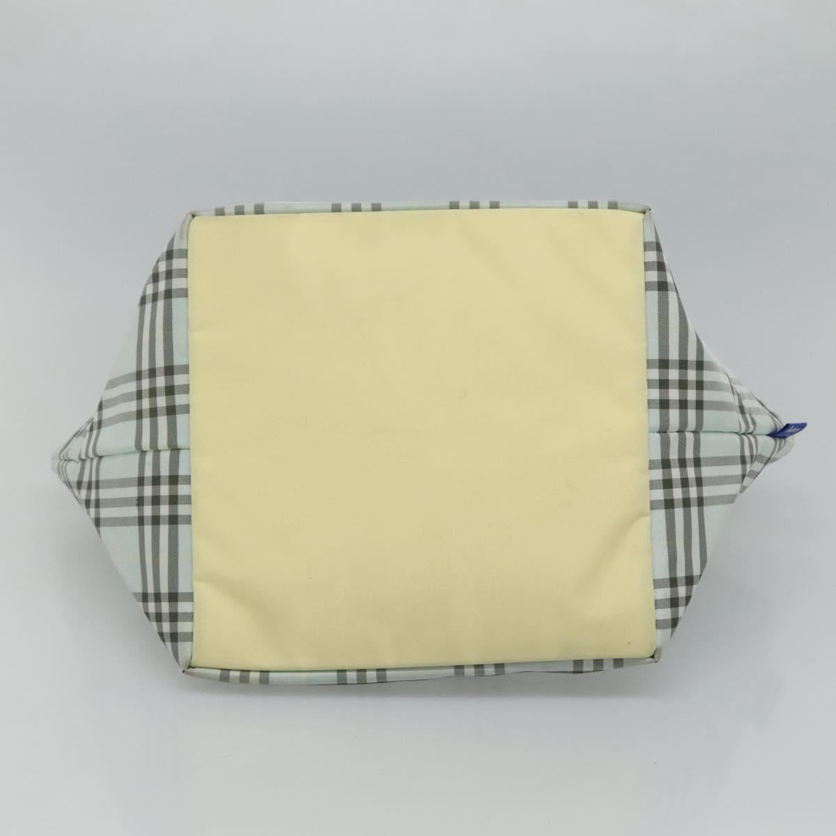Burberrys Blue Label Nova Check Tote Bag Nylon Light Blue Auth ti2782