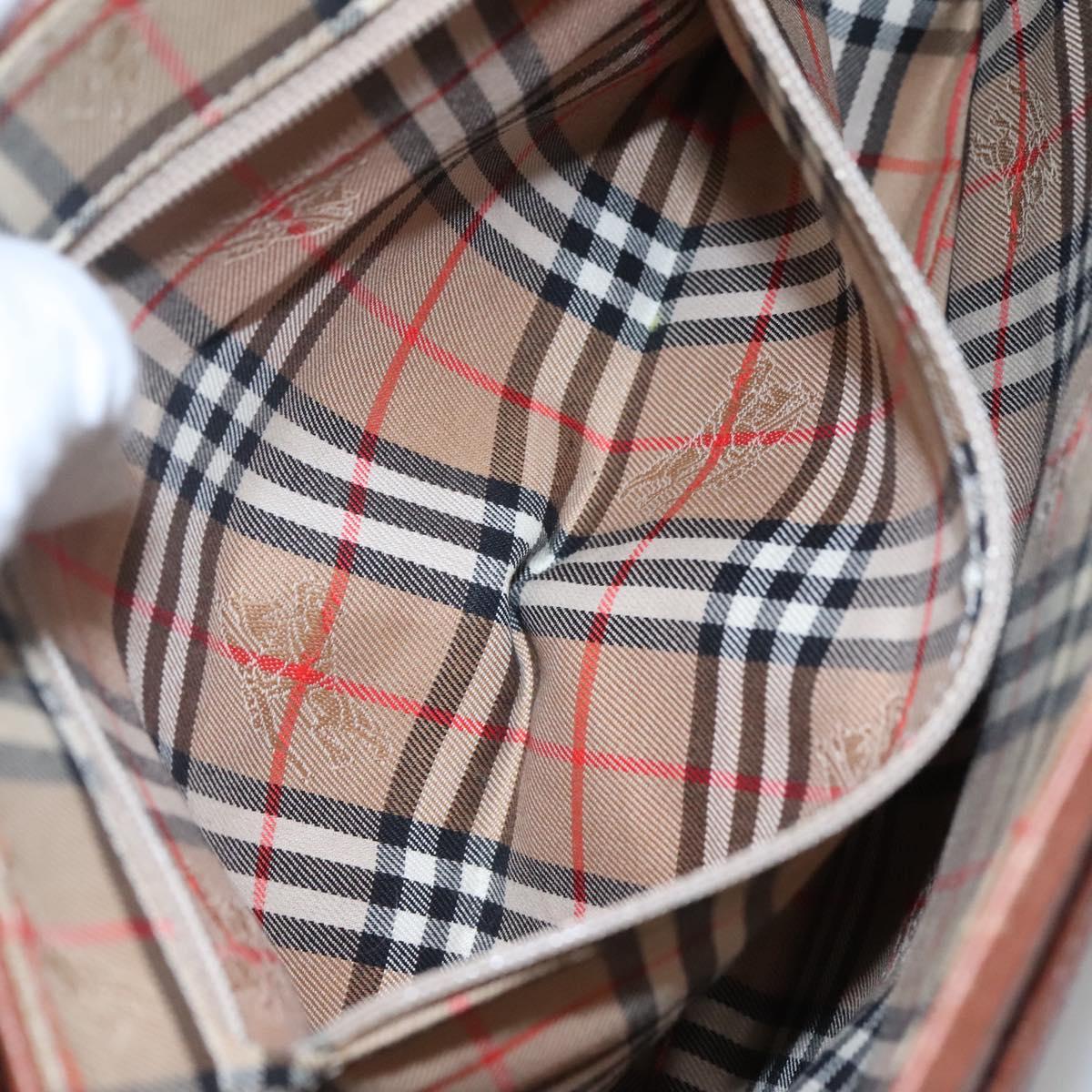 Burberrys Shoulder Bag Leather Brown Auth ti2788