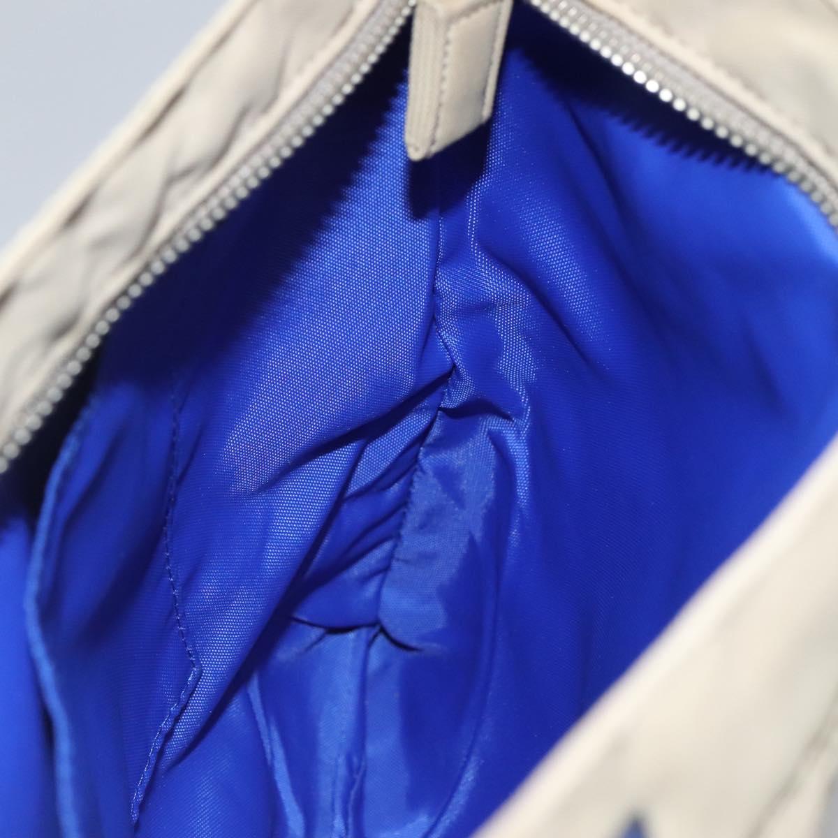 BURBERRY Blue Label Shoulder Bag Nylon Beige Auth ti2794