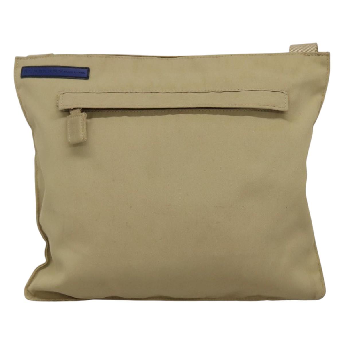 BURBERRY Blue Label Shoulder Bag Nylon Beige Auth ti2794