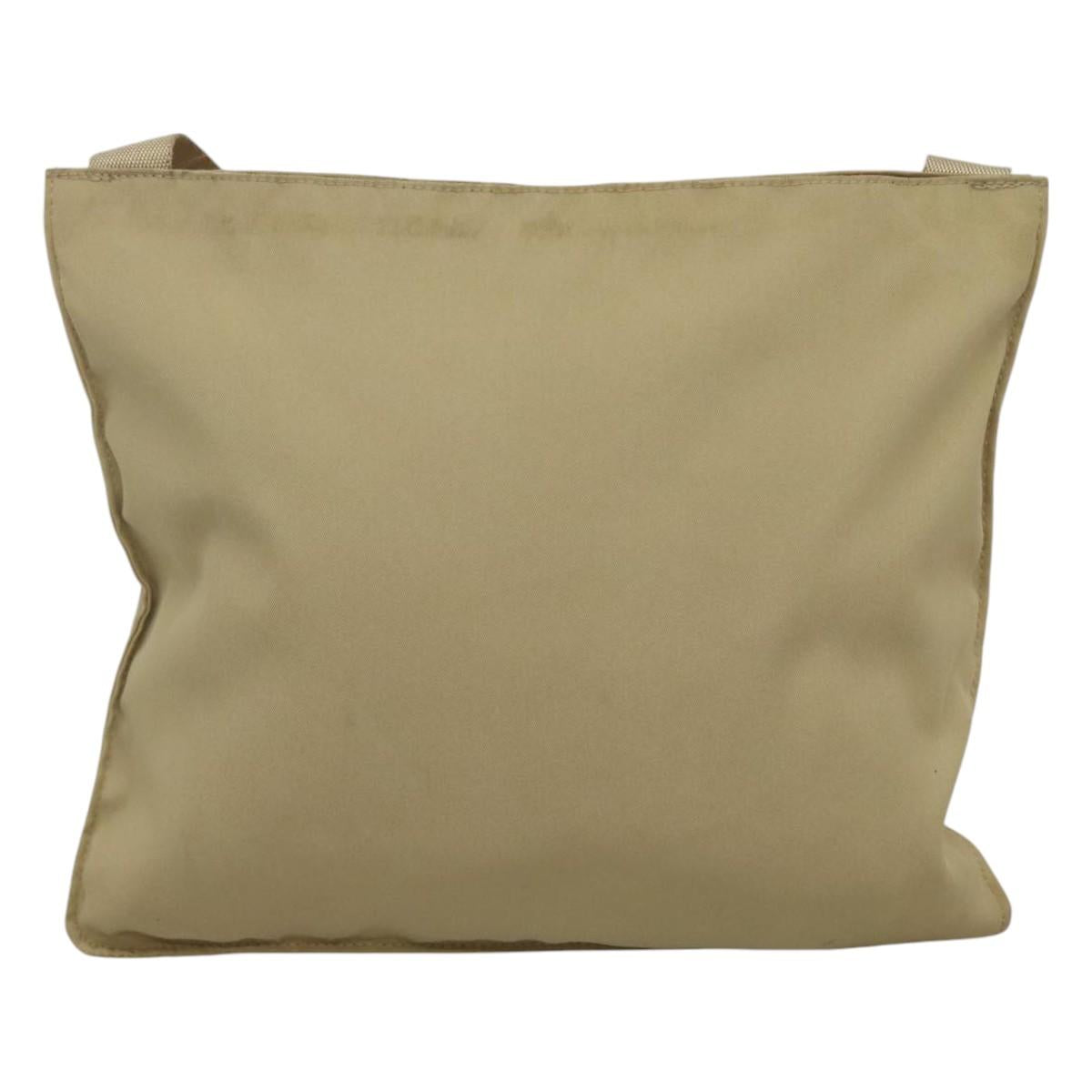 BURBERRY Blue Label Shoulder Bag Nylon Beige Auth ti2794