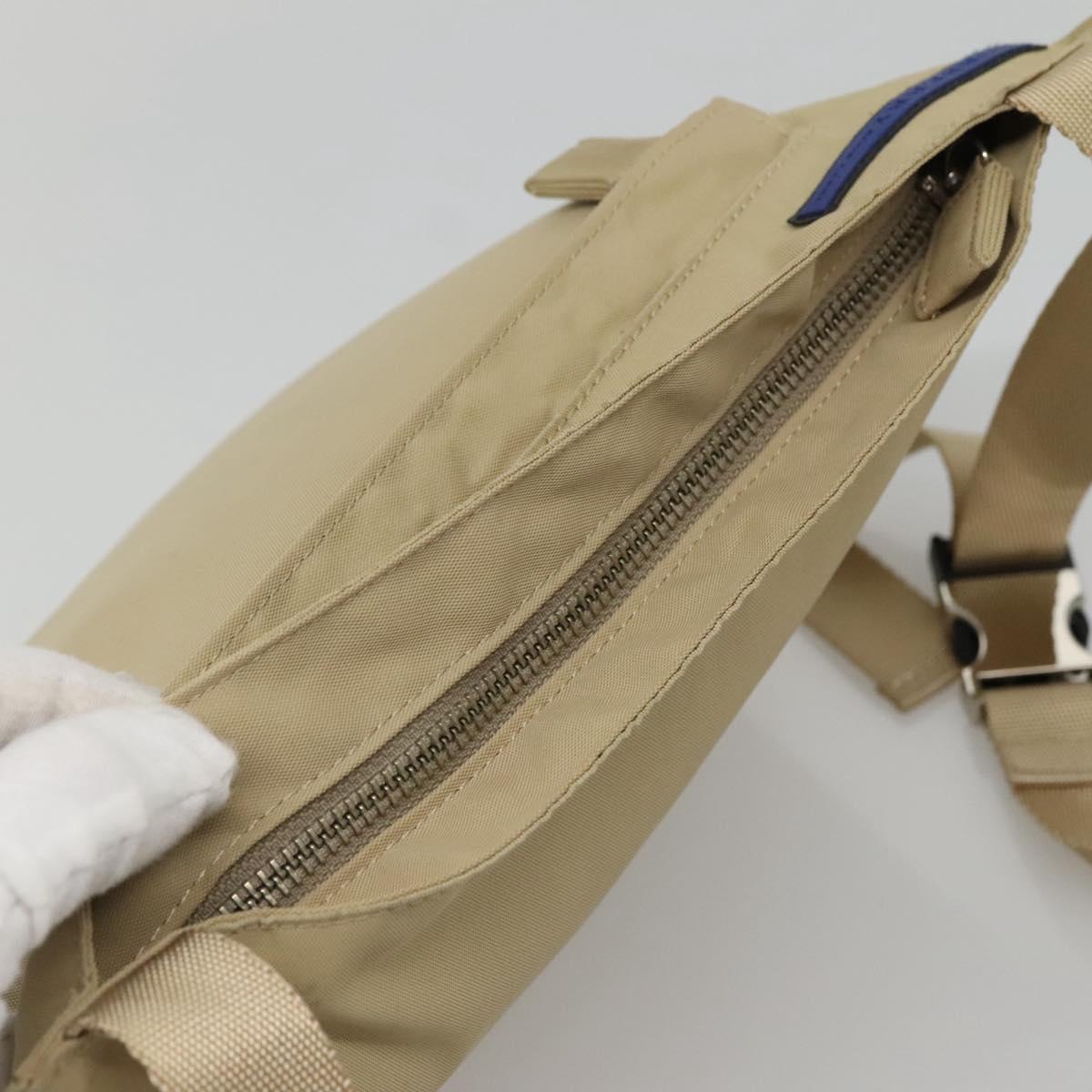 BURBERRY Blue Label Shoulder Bag Nylon Beige Auth ti2794