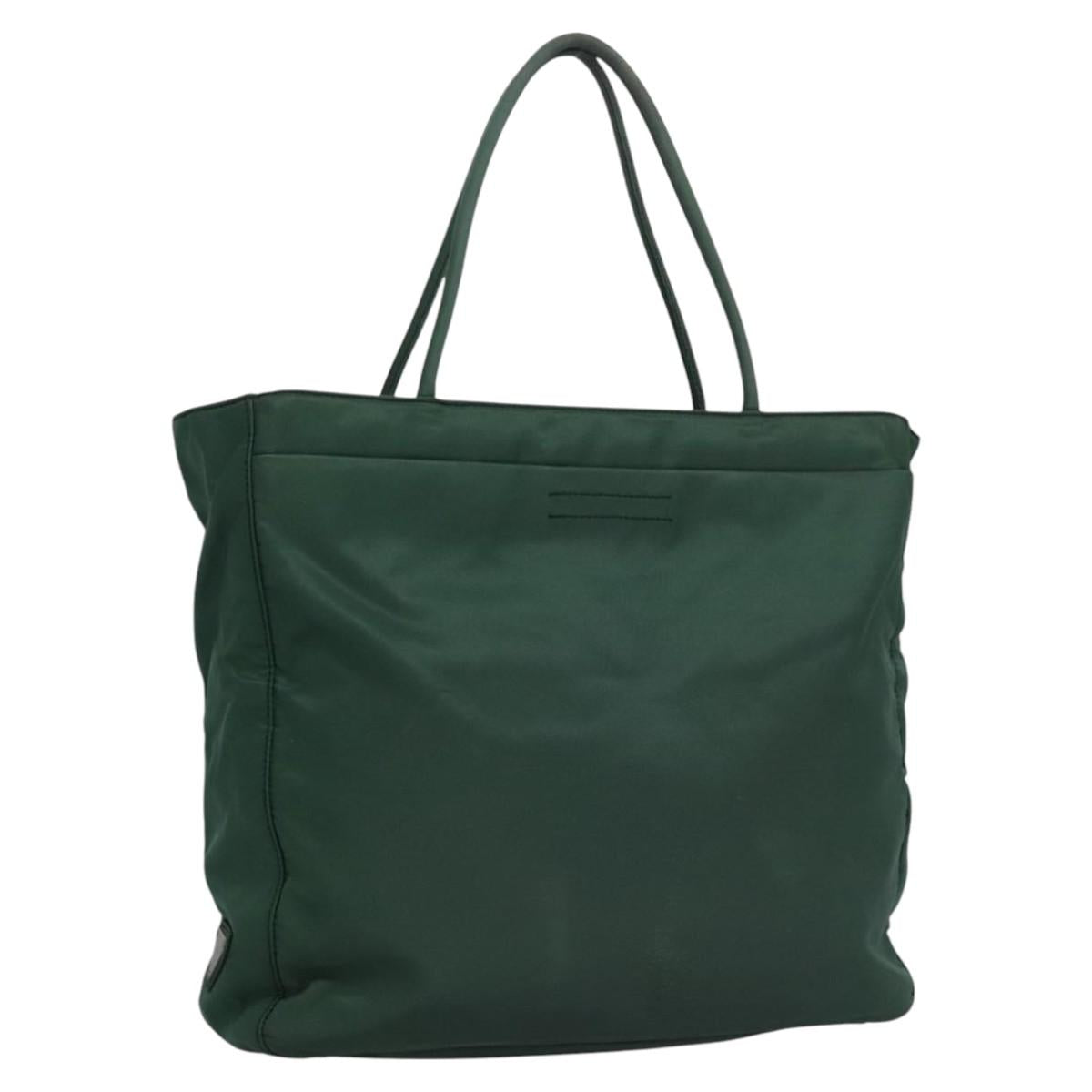 PRADA Hand Bag Nylon Green Auth ti2795