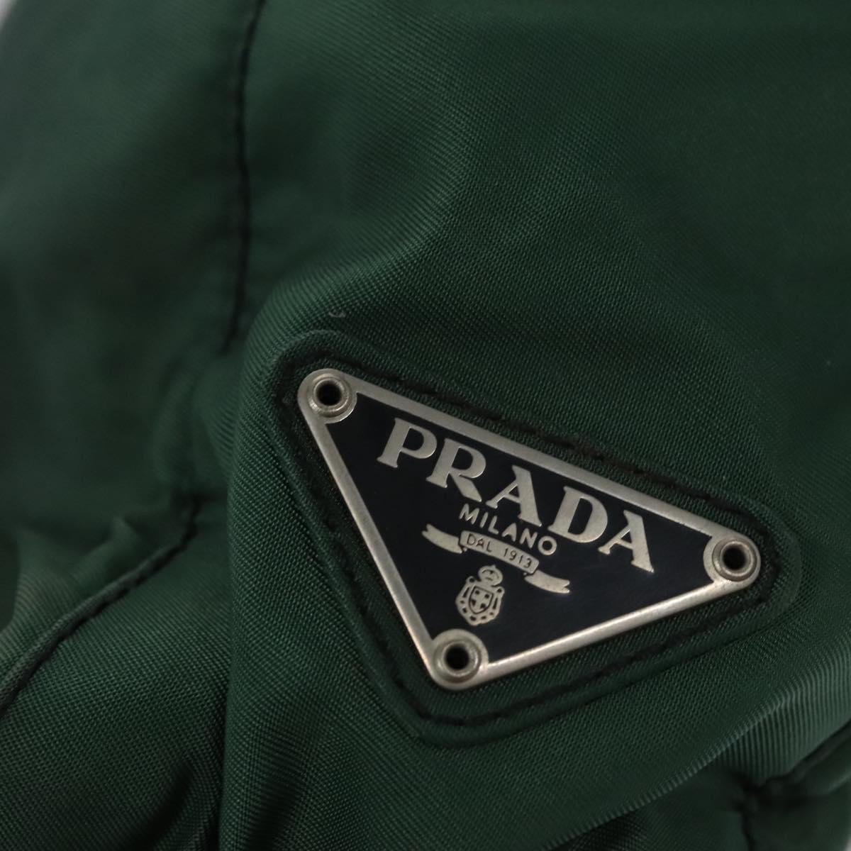 PRADA Hand Bag Nylon Green Auth ti2795