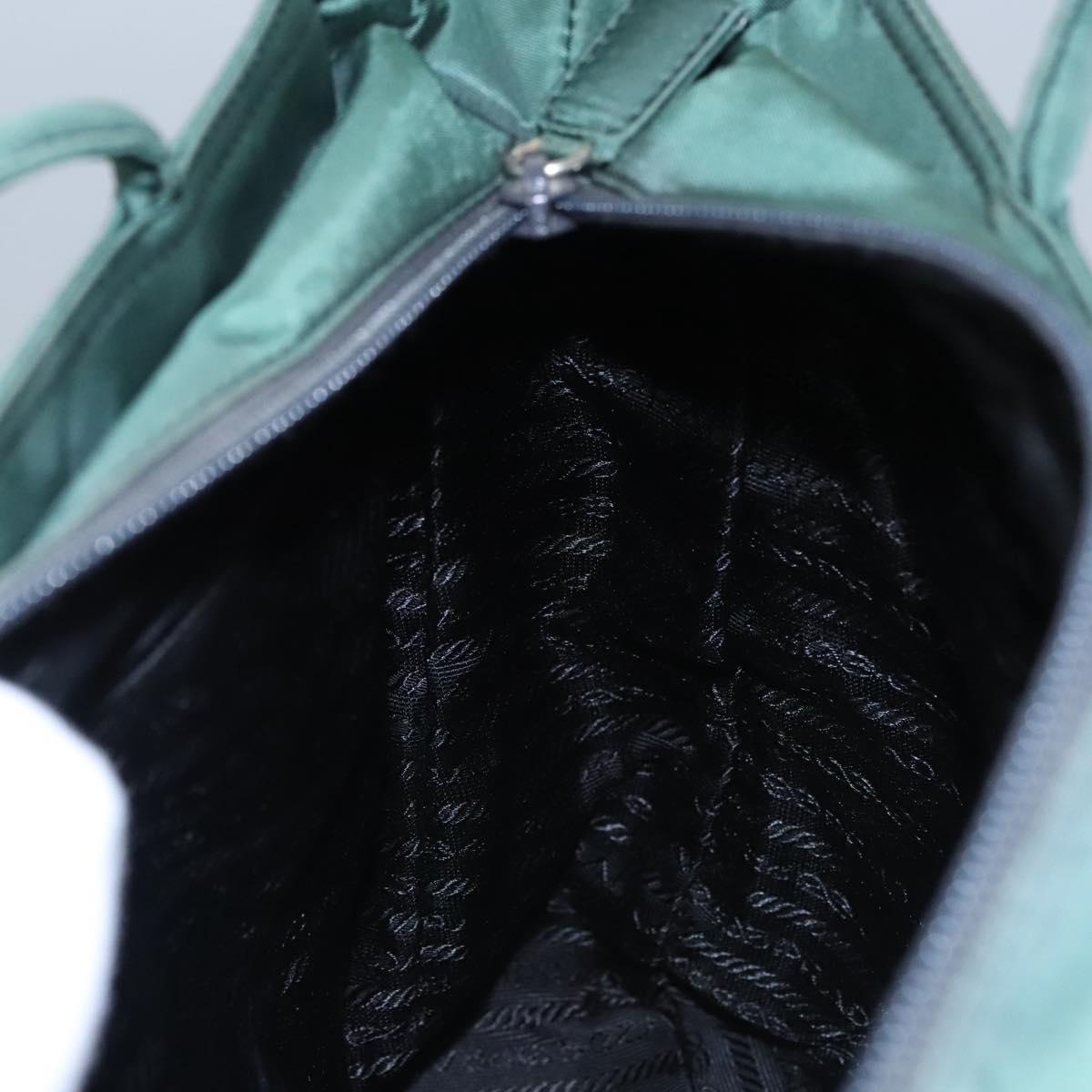 PRADA Hand Bag Nylon Green Auth ti2795