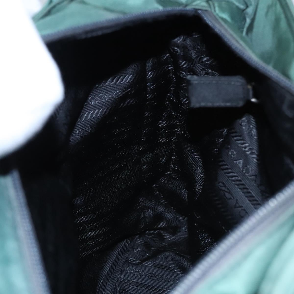 PRADA Hand Bag Nylon Green Auth ti2795