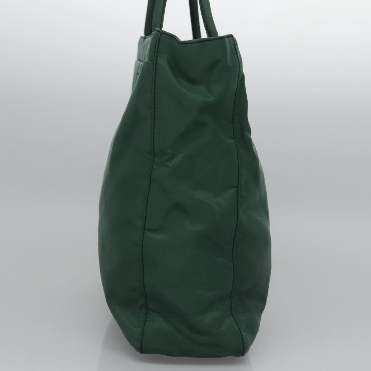 PRADA Hand Bag Nylon Green Auth ti2795