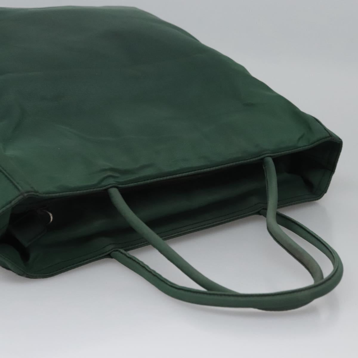 PRADA Hand Bag Nylon Green Auth ti2795