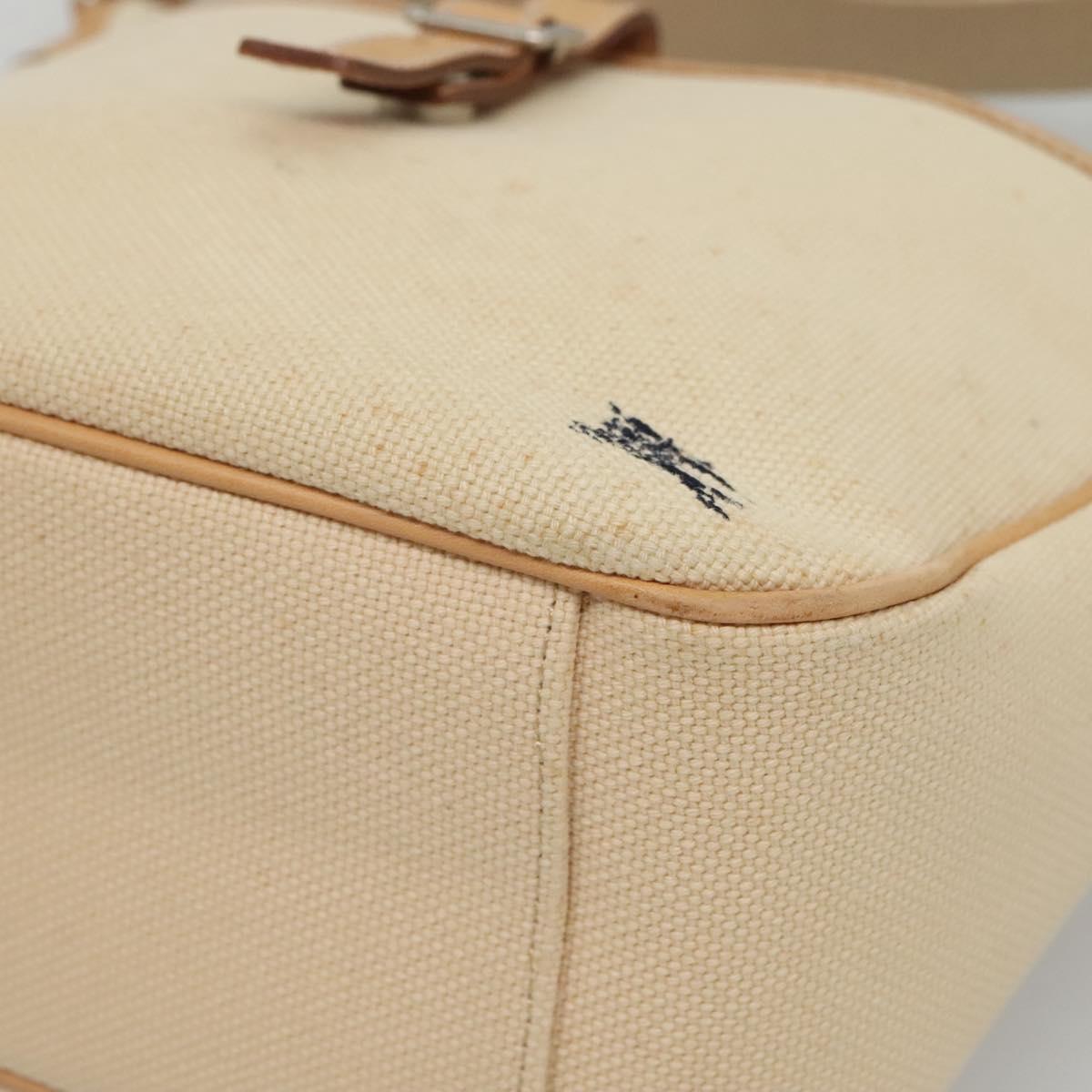 BURBERRY Blue Label Shoulder Bag Canvas Beige Auth ti2800